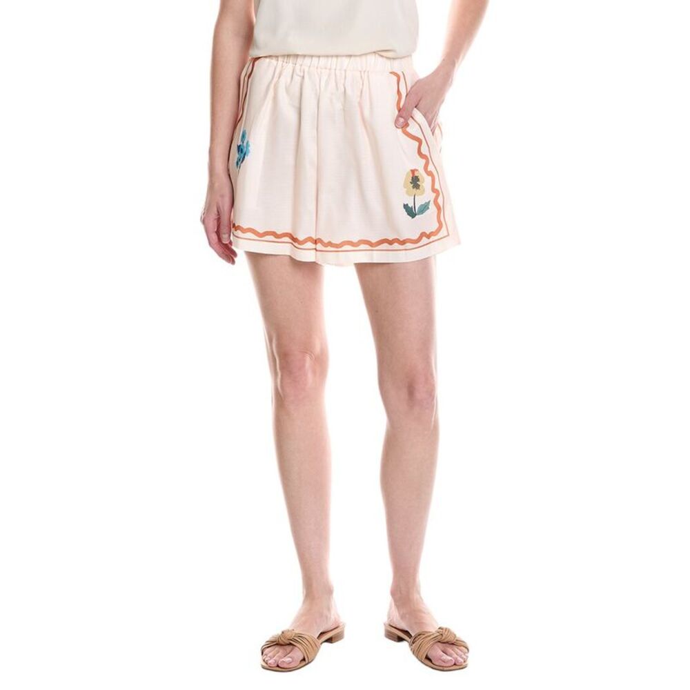 Colette Rose Womens  Floral Short, White